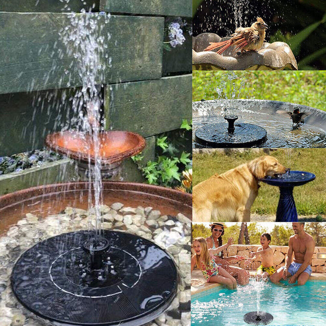 Solar Power Floating Fountain Outdoor Water Pump With Filter Panel Pond Pool