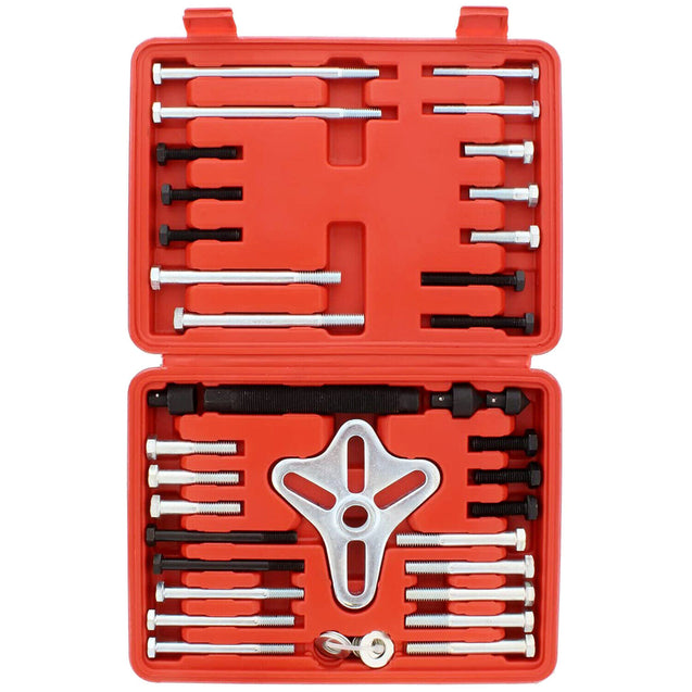 46Pc Harmonic Balancer Gear Puller Steering Wheel Kit with Case