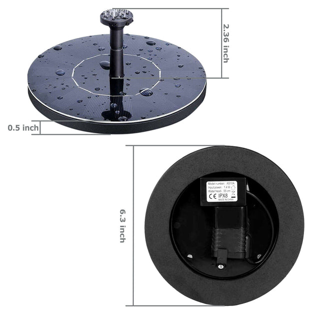 Solar Power Floating Fountain Outdoor Water Pump With Filter Panel Pond Pool