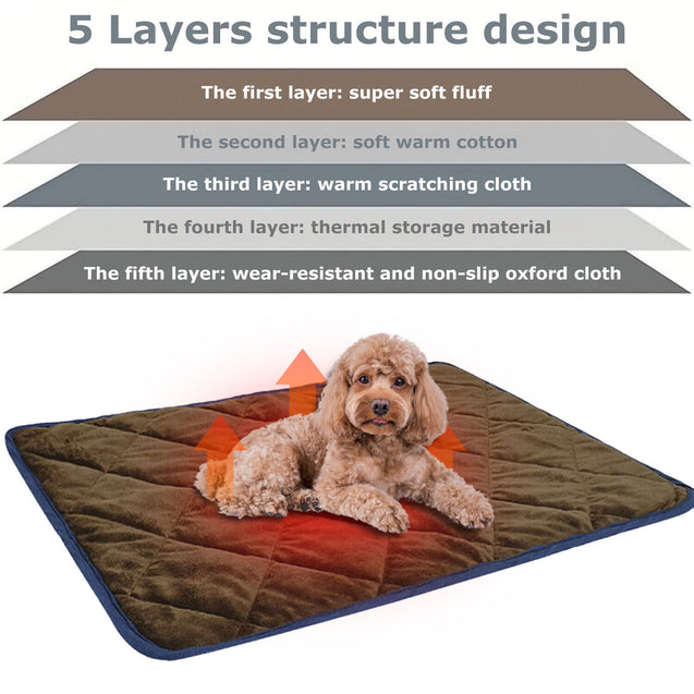 Pet Thermal Mat Self Warming Heating Hot Pad Mat for Pets Cat Dog Bed Non-slip