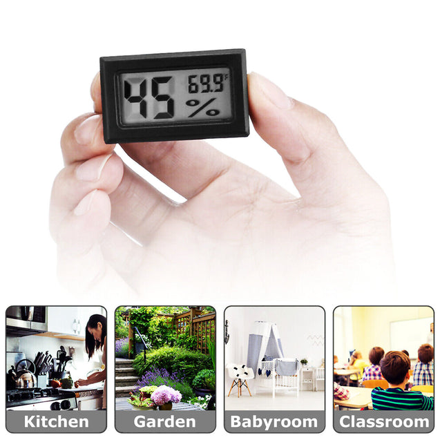 Digital LCD Hygrometer Humidity Meter Tester Reptile Temperature Thermometer US