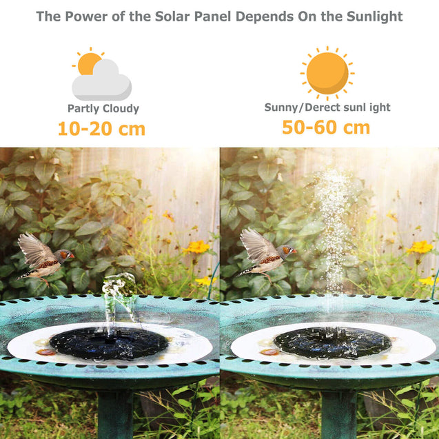 Solar Power Floating Fountain Outdoor Water Pump With Filter Panel Pond Pool