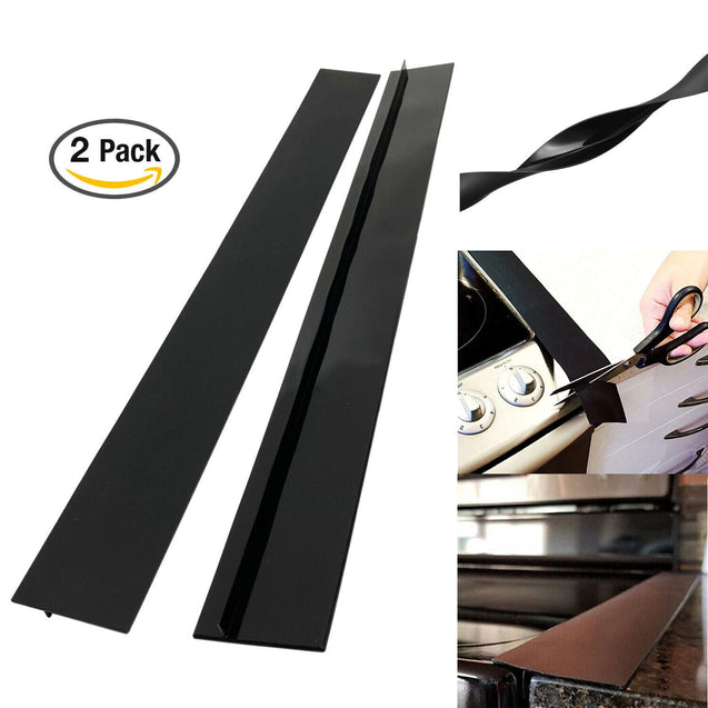 2 PCS 21'' Silicone Stove Counter Gap Cover Oven Guard Spill Seal Slit Filler 