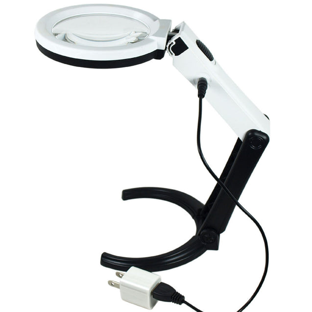 2.5X-8X Foldable LED Lighted Magnifying Lamp Reading Magnifier with USB Charger - Anyvolume.com