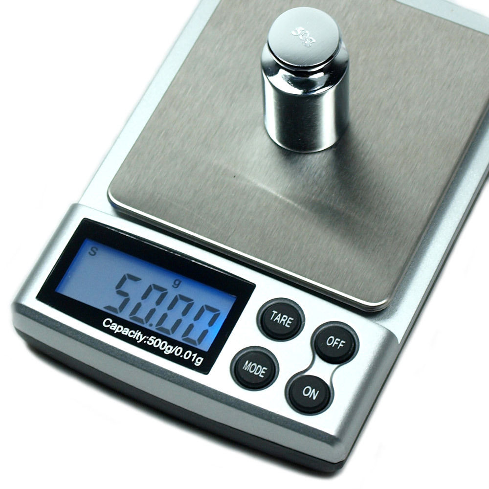 Digital Pocket Scale Portable Mini Kitchen Scale, 500g Capacity