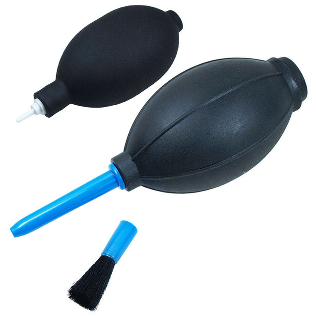 2PC Rubber Dust Blower set with Brush for Cleaning Camera Lens CCD Filter-Watch - Anyvolume.com