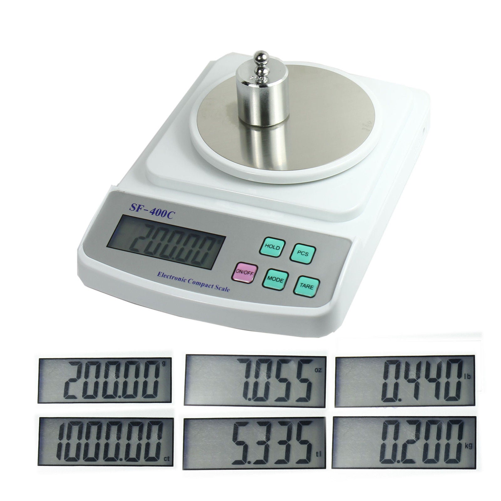 Digital Scale 500g x 0.01g for Precision Weighing & Counting - USB Wal 